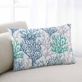 thumbnail image 1 of Blue Teal Grey Coral Coastal Throw Pillow Covers, Summer Beach Nautical Ocean Soft Breathable Pillow Cases with Zipper for Sleeping, Standard Pillowcases for Couch Bed Sofa Chair 20x26 Inches, 1 of 6