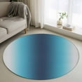thumbnail image 1 of Blue Teal Grey Ombre Round Rug 3.3ft Washable Circle Entryway Rugs Non Slip Farmhouse Gradient Minimalist Area Rug Indoor Floor Carpet for Bedroom Kitchen Living Room Home Office Dining Room Nursery, 1 of 8