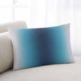 thumbnail image 1 of Blue Teal Grey Ombre Throw Pillow Covers, Farmhouse Gradient Minimalist Soft Breathable Pillow Cases with Invisible Zipper for Sleeping, Small Pillowcases for Couch Bed Sofa Chair 16x24 Inches, 1 of 9