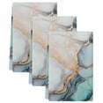 thumbnail image 1 of Blue Teal Marble Kitchen Towels Set of 3, Modern Ink Painting Abstract Soft Microfiber Dish Towels, Absorbent Quick-Dry Washable Dishcloths for Kitchen Cleaning, Drying Dishes, 18x28 Inches, 1 of 9
