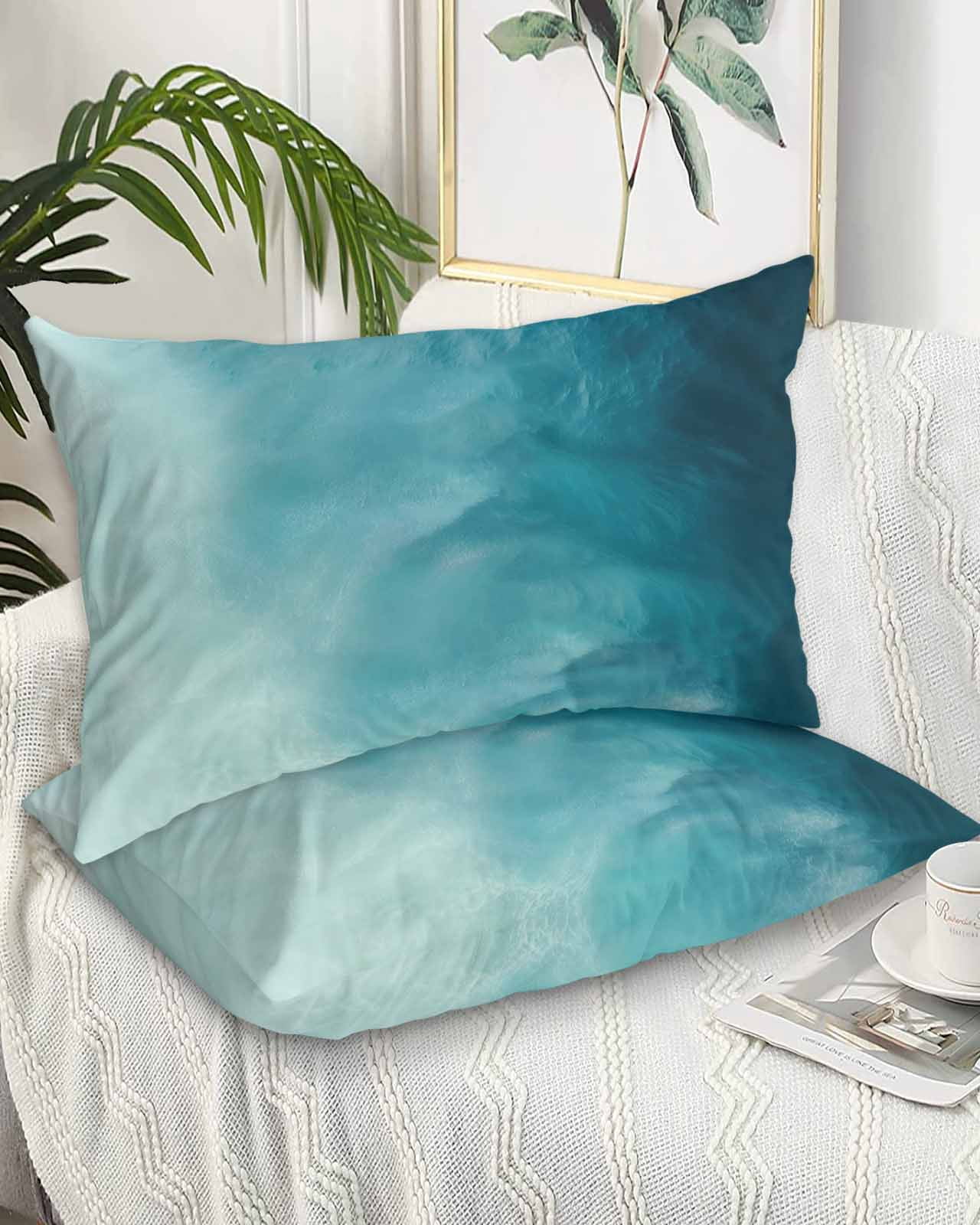 Teal Pillow Case Covers