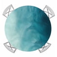 thumbnail image 1 of Blue Teal Ombre Round Tablecloth for 45-54 Inch Tables, Fitted Table Cover with Elastic Edge, Coastal Beach Modern Abstract Art Waterproof Outdoor Table Cloth Protector for Patio Garden Dinner Picnic, 1 of 9
