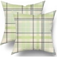 thumbnail image 1 of Blue Teal Pillow Covers 18x18 Set of 2 Light Blue Grey Buffalo Plaid Holiday Decorative Throw Pillows Spring Summer Decorations Pillowcase Cotton Square Cushion Cover Decor for Home Couch Bed Soft, 1 of 6