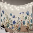 thumbnail image 1 of Blue Teal Spring Floral Large Tapestry for Bedroom Wall Hanging Tapestry,Watercolor Botanical Summer Flowers Ceiling Backdrop Tapestries Poster Blanket Wall Decor for Living Room 100" x 59", 1 of 8
