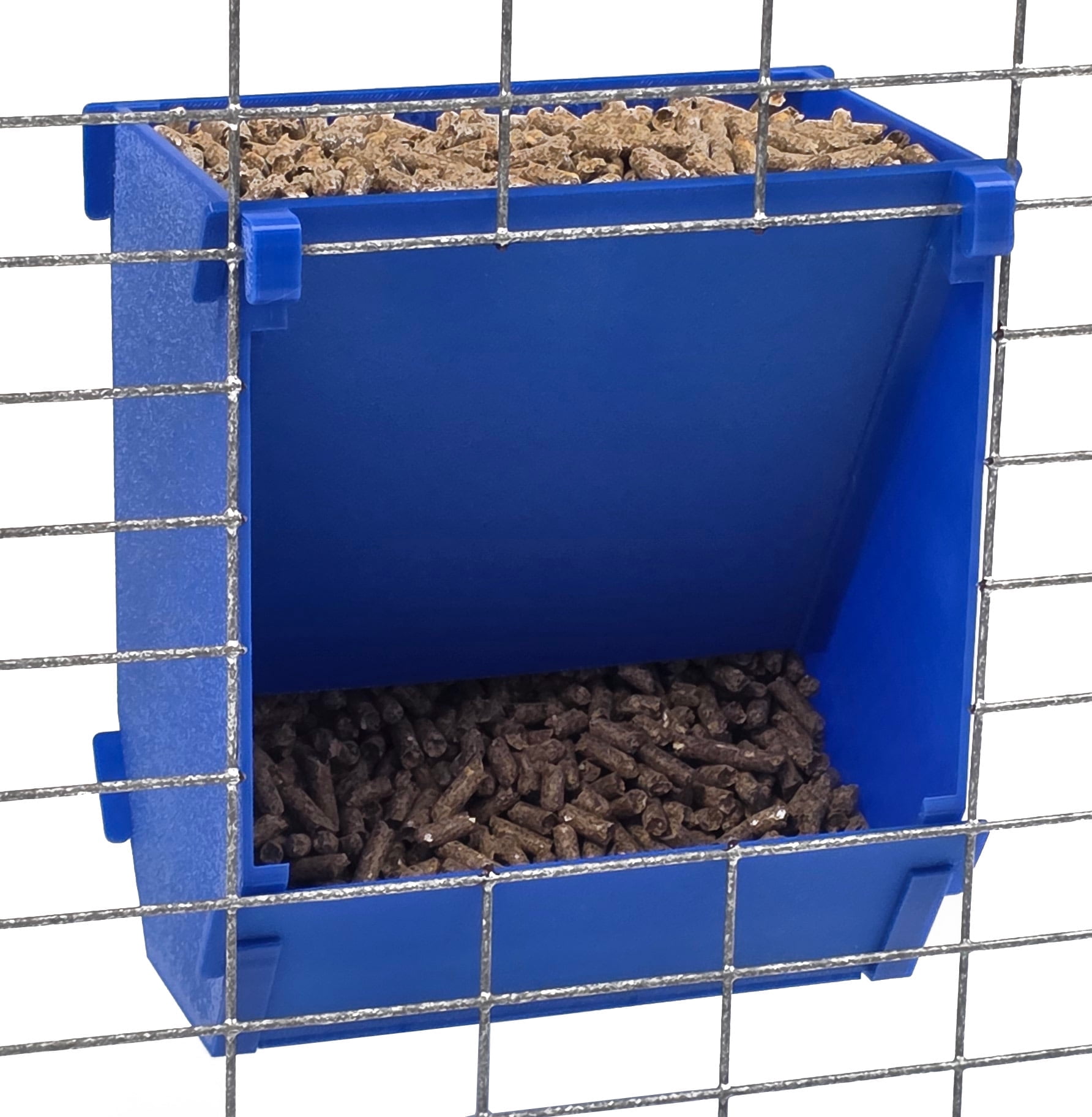How Rabbit Fidder Work Blue Texas USA Made 6-Inch Cage Hanging Rabbit Feeder with ID Tag for ...