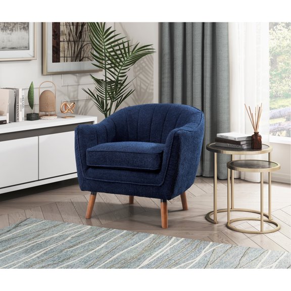 Blue Textured Fabric + Pocket Coils - Soft Touch, Comfortable Rest in Primary Room
