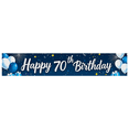 thumbnail image 1 of Blue Themed Happy 70th Birthday Banner with Balloons Fireworks and Gifts Background Party Decoration Photography Prop Birthday Party Supplies Backdrop Decor, 1 of 6