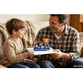 thumbnail image 1 of Blue Three Dimensional Fathers Day Greeting Card Pop Up Design Celebration Card With Envelope Message Note Decorative Keepsake, 1 of 5