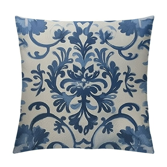 Blue Throw Pillow Covers - Blue Pillow Covers Decorative Blue and White Pillow Covers, Pillow Cover, Decor