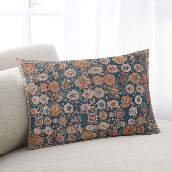Blue Throw Pillow Covers, Ethnic Modern Geometric Abstract Art Soft Breathable Pillow Cases with Invisible Zipper for Sleeping, King Size Pillowcases for Couch Bed Sofa Chair 20x36 Inches