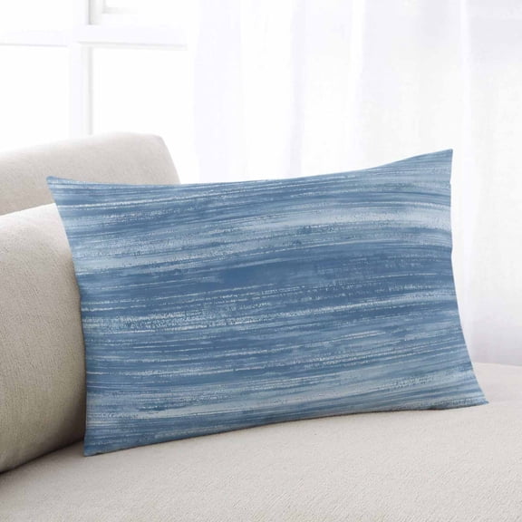 Blue Throw Pillow Covers, Vintage Modern Abstract Art Ombre Soft Breathable Pillow Cases with Invisible Zipper for Sleeping, Standard Pillowcases for Couch Bed Sofa Chair 20x26 Inches