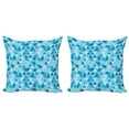 thumbnail image 1 of Ambesonne Blue Throw Pillow Cover 2 Pack, Geometric Triangles Mosaic, 24", Blue Sky Blue Pale Blue, 1 of 5