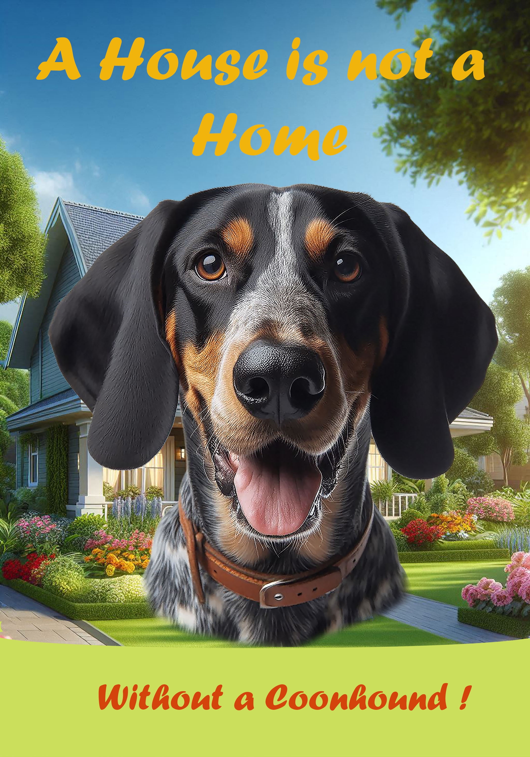 Blue Tick Coonhound - Best of Breed A House is Not a Home Outdoor House ...