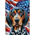 thumbnail image 1 of Blue Tick Coonhound - Best of Breed DCR Patriotic III Outdoor House Flag Mailbox Flag 28" x 40", 1 of 1