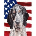 thumbnail image 1 of Blue Tick Coonhound with American Flag USA Flag Garden Size, 1 of 1