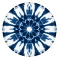 thumbnail image 1 of Blue Tie Dye Flower Mandala Pattern Round Fitted Tablecloth with Elastic Edge,Dining Table Cover Waterproof,Outdoor Round Tablecloth for Camping,Dining,Indoor and Outdoor, 1 of 7