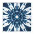 thumbnail image 1 of Blue Tie Dye Flower Mandala Pattern Square Fitted Tablecloth with Elastic Edge,Square Table Cover,Washable Elastic Table Cover for Home Kitchen Party Decor 34"x34", 1 of 6