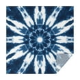 thumbnail image 1 of Blue Tie Dye Flower Mandala Pattern Square Tablecloth,Waterproof Square Table Cover,Wipeable Spillproof Washable Table Cover for Home Kitchen Party Decor 52"x52"(132x132cm), 1 of 6