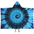 thumbnail image 1 of Blue Tie Dye Mandala Pattern Hooded Bath Towel，60"x35" for Ages 3 To 12 Kids, Quick Dry Lightweight Soft Microfiber Hood Beach Towel Cover Up for Kids, 1 of 7