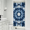 thumbnail image 1 of Blue Tie Dye Mandala Pattern Shower Curtain 36"x72" ,Bathroom Decorative Shower Curtains Set with 12 Hooks,Modern Waterproof Washable Shower Curtain, 1 of 6