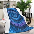 thumbnail image 1 of Blue Tie Dye Pattern Blanket,Comfortable Soft Flannel Throw Blanket,All Season,Warm Lightweight Blankets for Sofa Bed Couch Living Room Chair,60"x80", 1 of 4