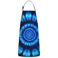 thumbnail image 1 of Blue Tie Dye Spiral Pattern Apron-Garden Aprons for Women with Pockets-Cotton Linen Waterproof Kitchen Cooking Gardening Aprons Adjustable for Kitchen,Cooking,BBQ and Salon 33x27 Inch, 1 of 7