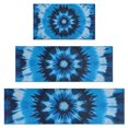 thumbnail image 1 of Blue Tie Dye Spiral Pattern Kitchen Rugs Sets Of 3,Kitchen Runner Rugs Non Skid Washable,Decorative Kitchen Floor Mats for Kitchen,Sink,Laundry,17"x30"+ 17"x47" + 17"x59", 1 of 6