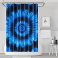thumbnail image 1 of Blue Tie Dye Spiral Pattern Shower Curtain 72"x72" ,Bathroom Decorative Shower Curtains Set with 12 Hooks,Modern Waterproof Washable Shower Curtain, 1 of 6