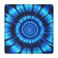thumbnail image 1 of Blue Tie Dye Spiral Pattern Square Fitted Tablecloth with Elastic Edge,Square Table Cover,Washable Elastic Table Cover for Home Kitchen Party Decor 34"x34", 1 of 6
