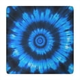 thumbnail image 1 of Blue Tie Dye Spiral Pattern Square Fitted Tablecloth with Elastic Edge,Square Table Cover,Washable Elastic Table Cover for Home Kitchen Party Decor 34"x34", 1 of 6