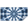 thumbnail image 1 of Blue Tie Dye Starburst Pattern Rectangle Tablecloth 60"x120",Waterproof Polyester Rectangle Table Cloth, Wipeable Spillproof Polyester Tablecloth for Dining, Camping, Indoor and Outdoor, 1 of 6
