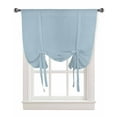 thumbnail image 1 of Blue Tie Up Curtains for Kitchen Bathroom Bedroom Windows 54 Inch Length, Pure Sky Blue Solid Color Simple Minimalism Art Balloon Drape Curtains Shade Rod Pocket Drapery Curtain Panel, 42"x63", 1 of 7