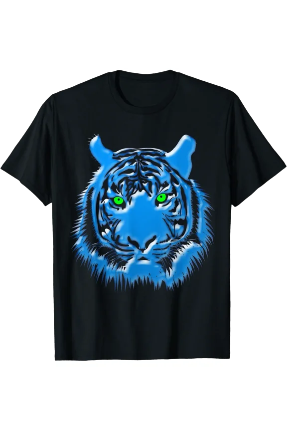 Blue Tiger Mens Womens Kids T-Shirt, Unisex T-Shirt