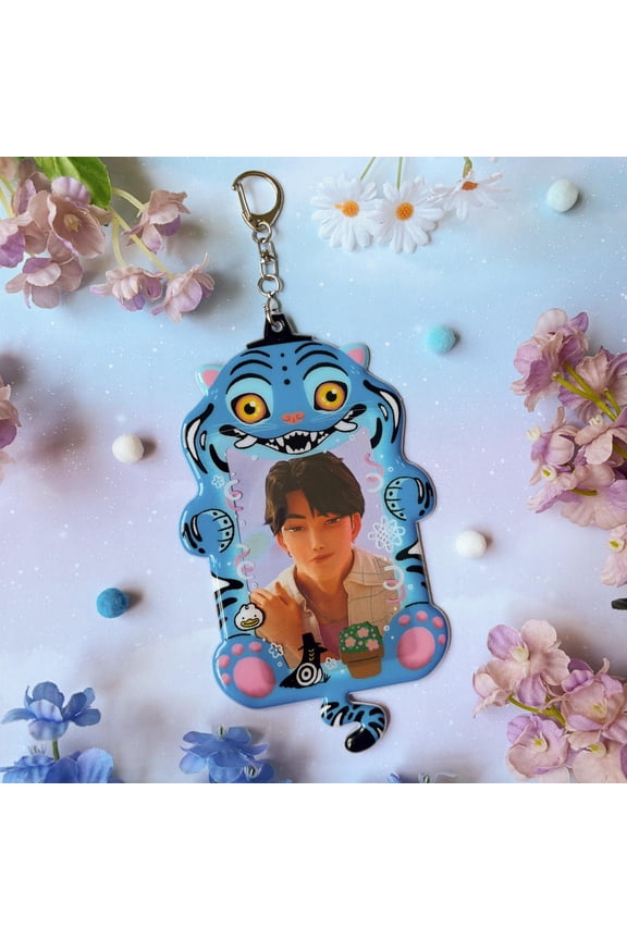 Blue Tiger Photocard Holder Keychain (1 keychain)