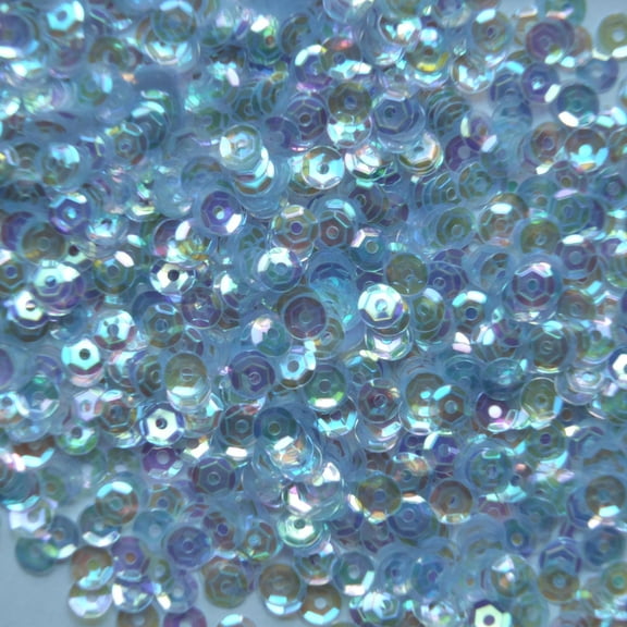 Blue Tint Cup Sequins 4mm Crystal Rainbow Iris Iridescent Made in USA