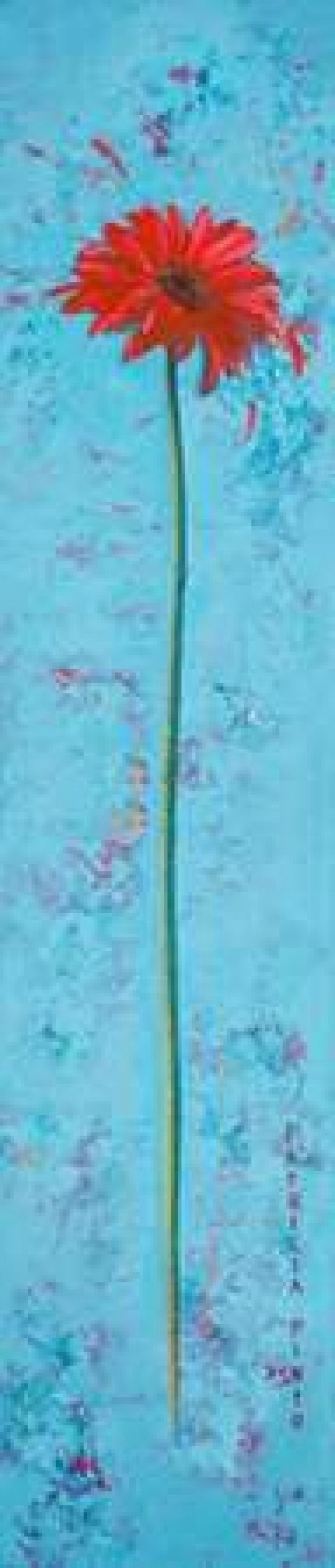 Blue Tiny Flower I Canvas Art - Patricia Pinto (8 x 24)