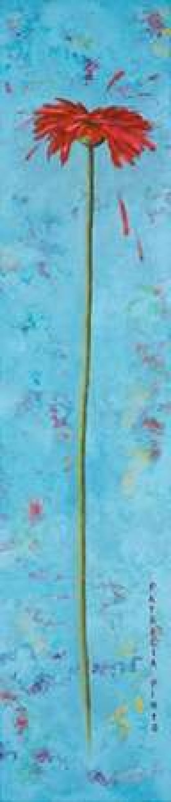 Blue Tiny Flower II Canvas Art - Patricia Pinto (8 x 24)