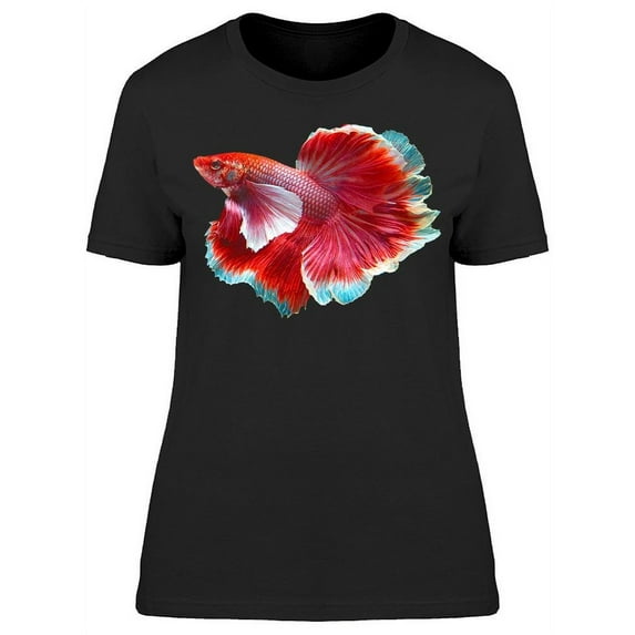 Blue-Tipped Halfmoon Betta Fish T-Shirt Women -Image by Shutterstock, Female 3X-Large