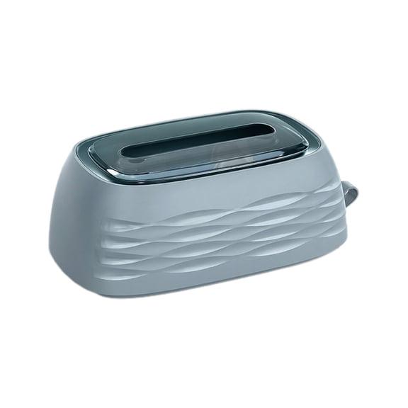 Blue Tissue Box High End Desktop Wall Mounted Spring Loaded Paper Holder For Living Room Bedroom Bathroom Dining Room Decorative Storage Box 23X13.8X10Cm 9.1X5.4X3.9In 0.56Lb