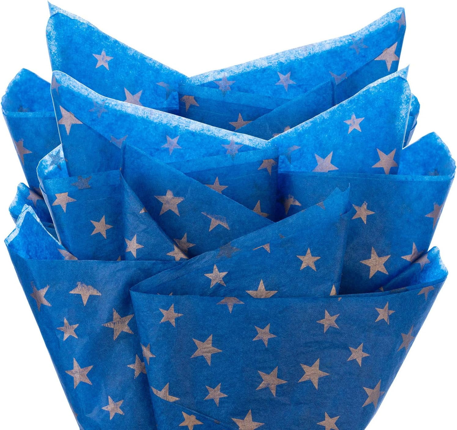 Blue Tissue Paper Gold Star Navy Blue Gift Wrapping Paper 50 Sheets