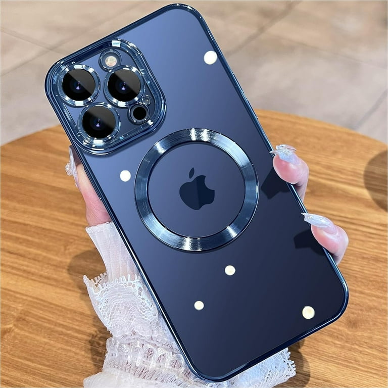Blue Titanium for iPhone 15 Pro Case with Full Camera Protection