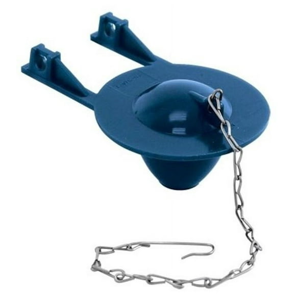 Blue Toilet Corrosion Resistant Replacement Flapper with Stainless Steel Chain