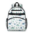 thumbnail image 1 of Blue Toned Dinosaur Pattern Cute School Backpack Bag for School with Padded Back and Adjustable Shoulder Straps 15.25"x11.5"x5.25", 1 of 4