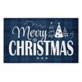thumbnail image 1 of Blue Toned Merry Christmas Printed Outdoor Door Mat, design by Andrea Jasid Grassi, 18"x30", 1 of 8