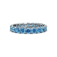 thumbnail image 1 of Blue Topaz 3.4mm Eternity Band 2.72 cttw to 3.36 cttw in 14K White Gold.size 5.5, 1 of 8