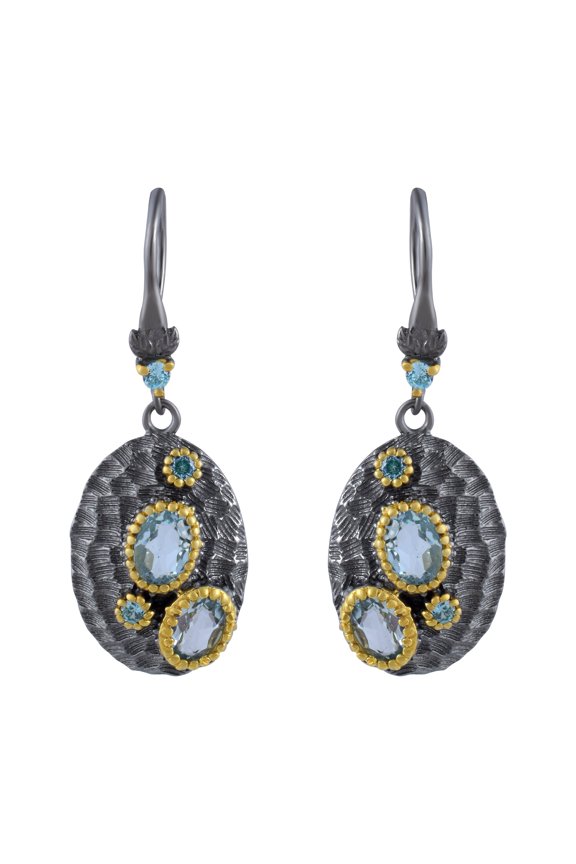 Blue Topaz Gemstone Earring