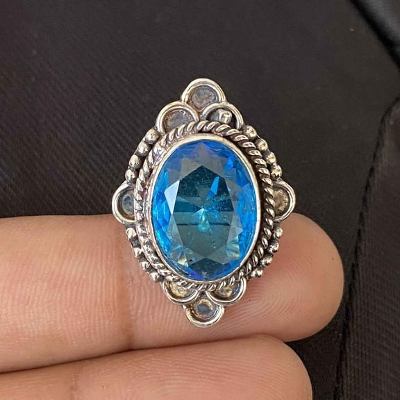 Blue Topaz Gemstone ring