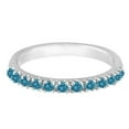 thumbnail image 1 of Blue Topaz Stackable Band Ring Guard Stacking Wedding Ring 925 Sterling Silver Gemstone Jewelry For Women Gift, 1 of 5