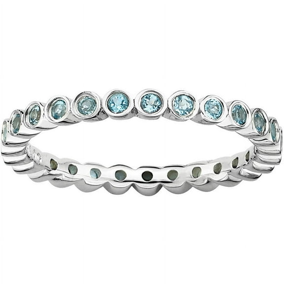 Blue Topaz Sterling Silver Ring