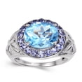 thumbnail image 1 of Blue Topaz and Tanzanite Statement Ring, 1 of 9